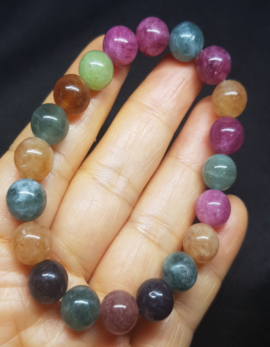 칼라 토르말린팔찌10mm 라운드형