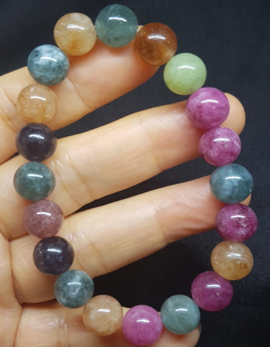 칼라 토르말린팔찌10mm 라운드형