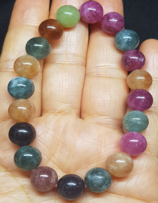 칼라 토르말린팔찌10mm 라운드형