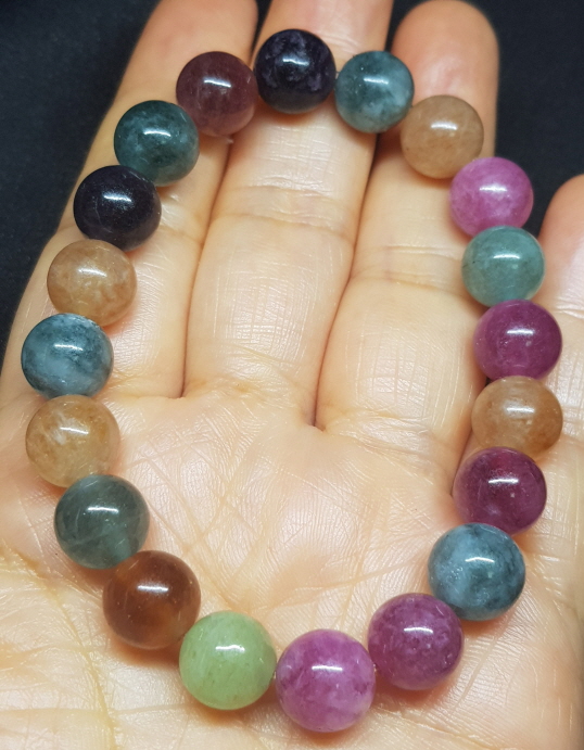 칼라 토르말린팔찌10mm 라운드형