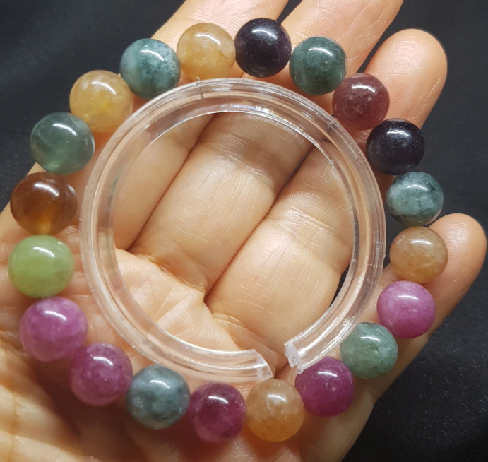 칼라 토르말린팔찌10mm 라운드형