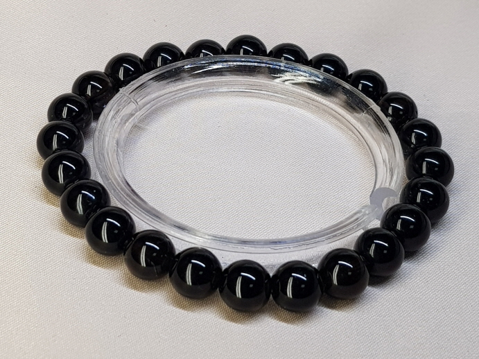 블랙 투어머린 8mm  라운드형팔찌