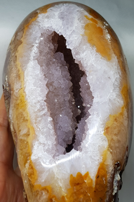 아게이트자수정 계란형지오드