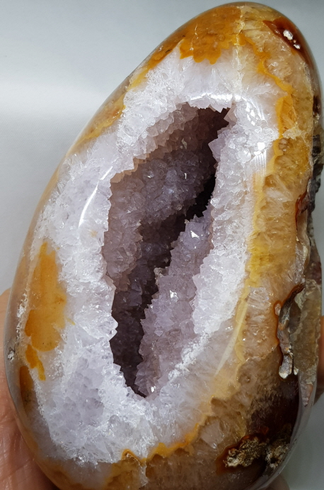 아게이트자수정 계란형지오드