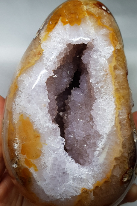 아게이트자수정 계란형지오드