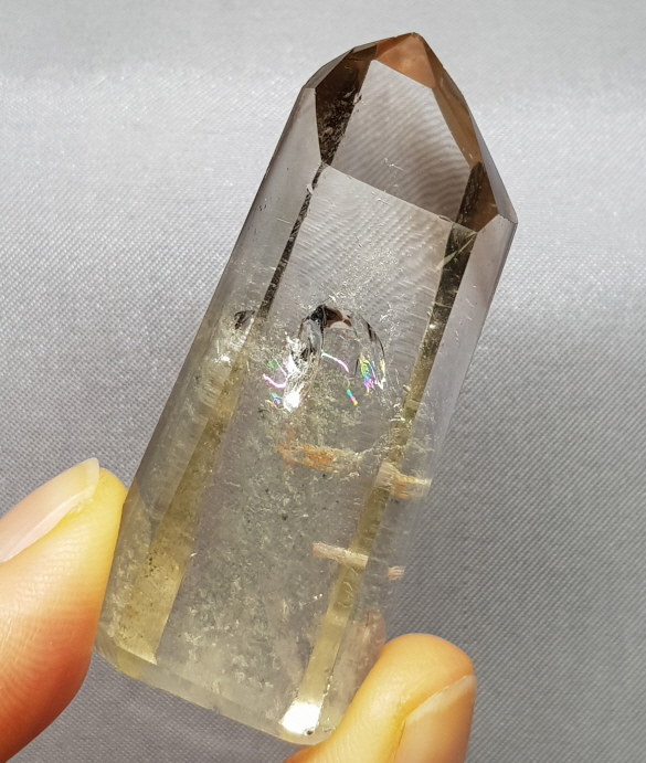 무지개  스모키 시트린 육각주