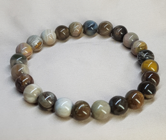 나무화석(규화목)8.6mm 팔찌