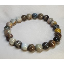 나무화석(규화목)8.6mm 팔찌