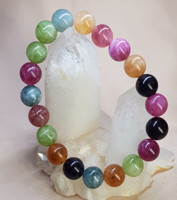 칼라 투어머린 10mm 팔찌