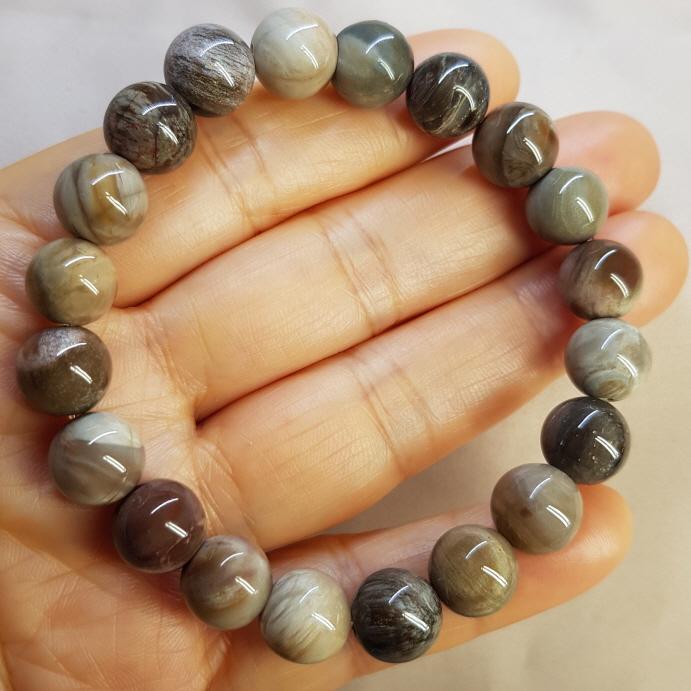 나무화석팔찌10mm