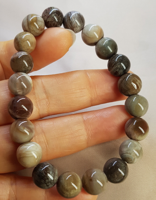 나무화석팔찌10mm