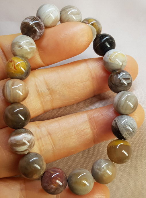 나무화석수정(규화목)10mm팔찌