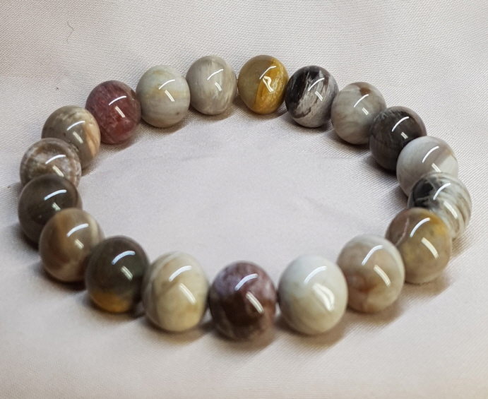 나무화석수정(규화목)10mm팔찌